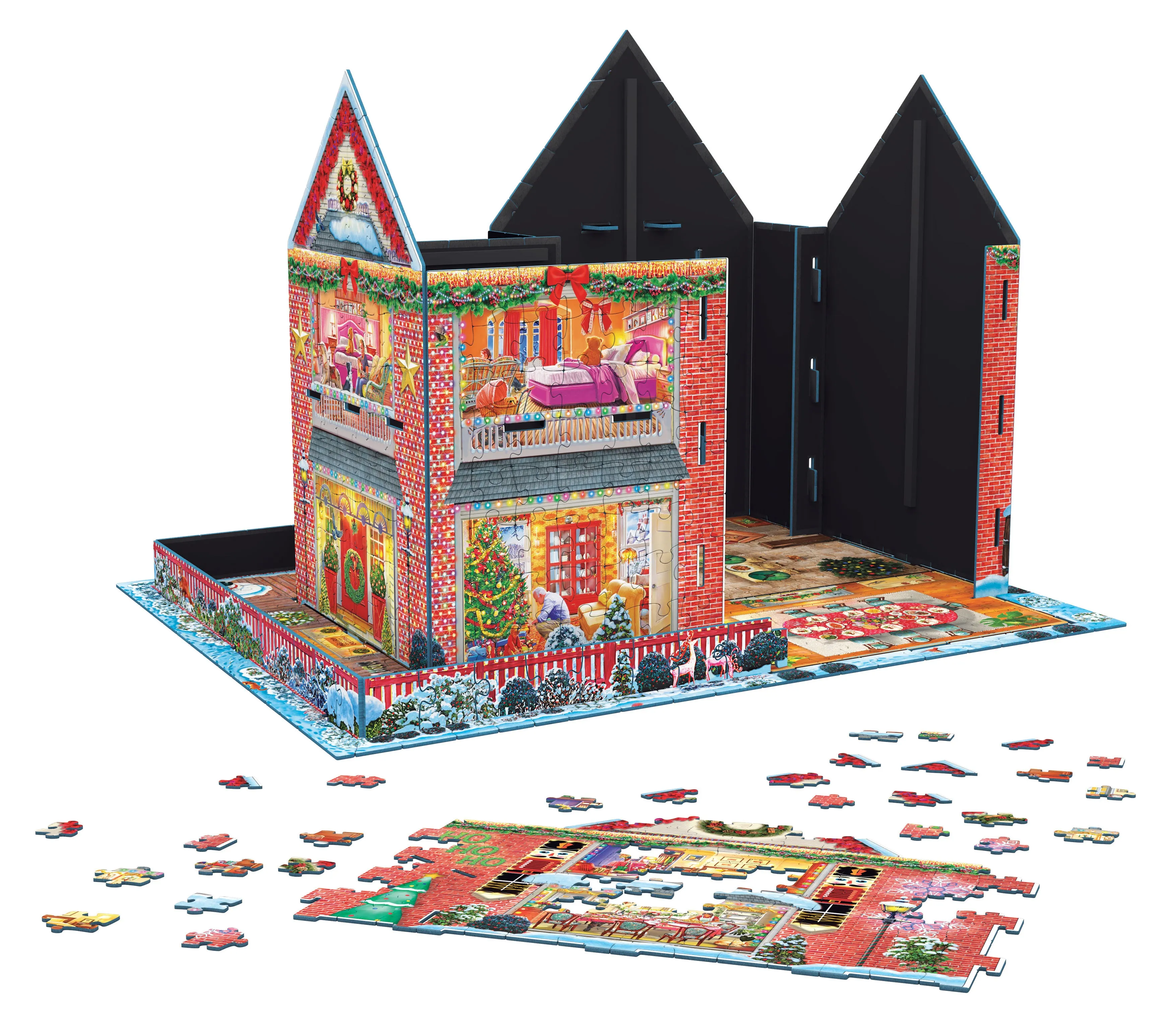 3D Christmas House Puzzle