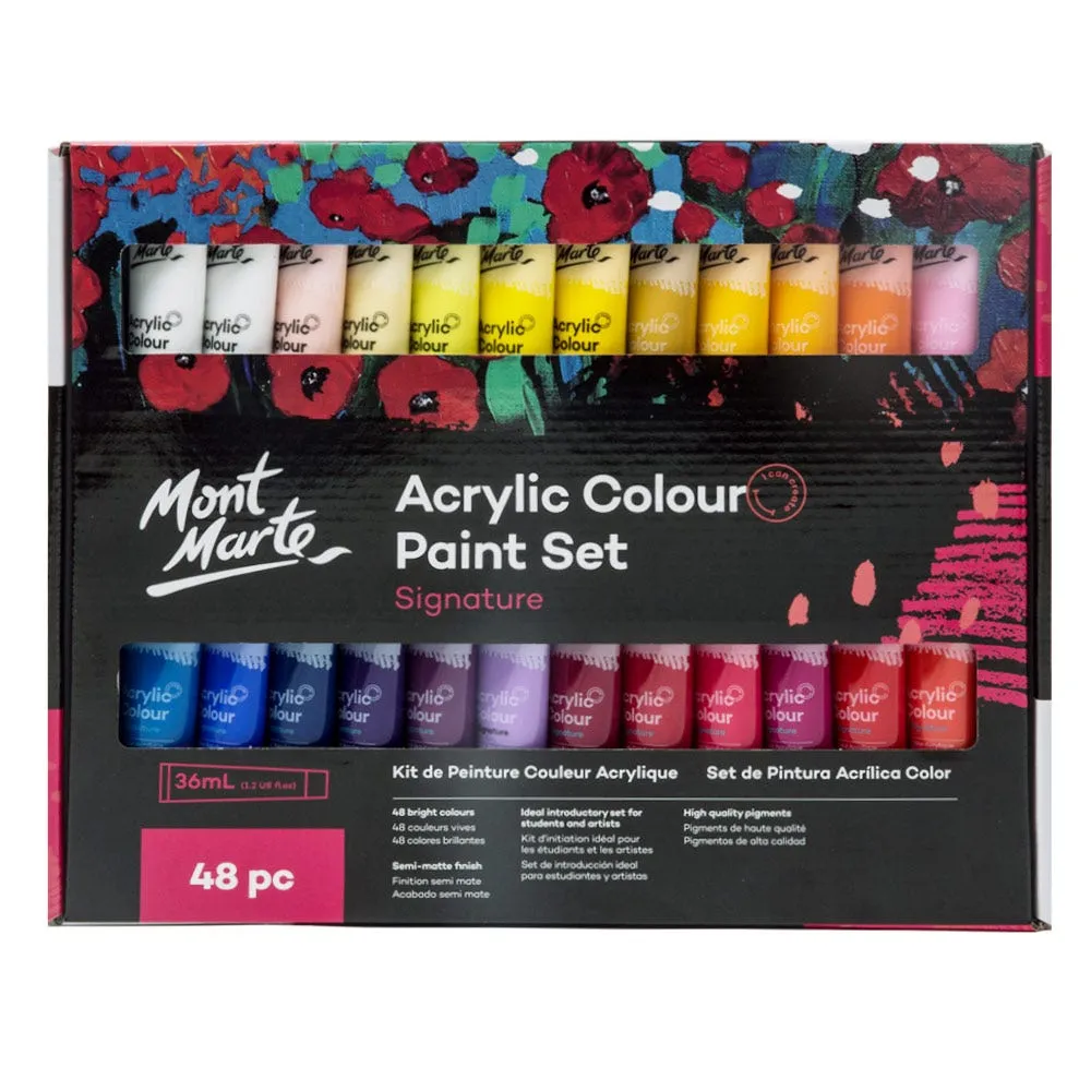 Acrylic Colour Paint Set Signature 48pc x 36ml (1.2 US fl.oz)