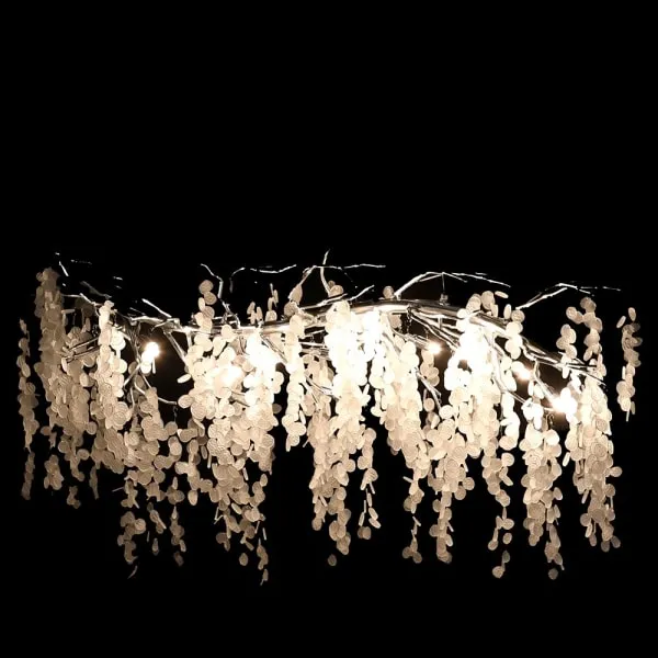 Aleesha 10Lt Oxid Silver Honesty Chandelier