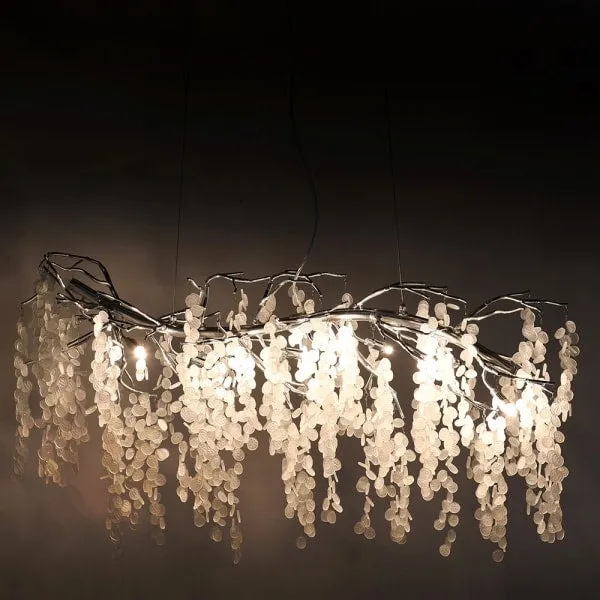 Aleesha 10Lt Oxid Silver Honesty Chandelier