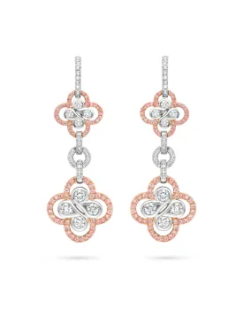 Be Boodles Pink Diamond Drop Earrings