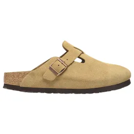 Birkenstocks Men's Clogs - Boston Suede - Latte Cream