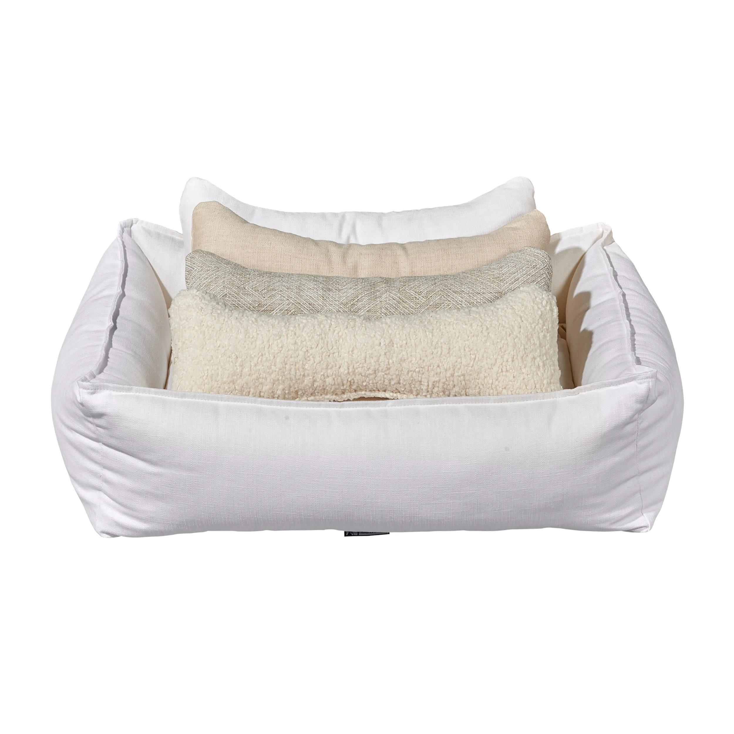 Bumper Bone Pillow | Ivory Sheepskin Faux Fur