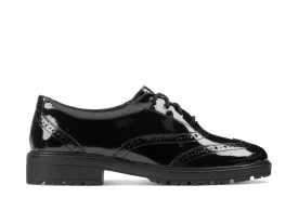 Clarks LoxhamBrogue Black Patent - Standard Width