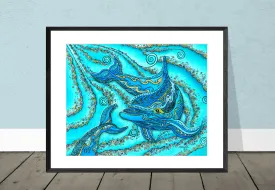 Dolphin Play Giclee Print