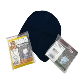 Emergency Blanket Poncho   hat kit - bags of 25