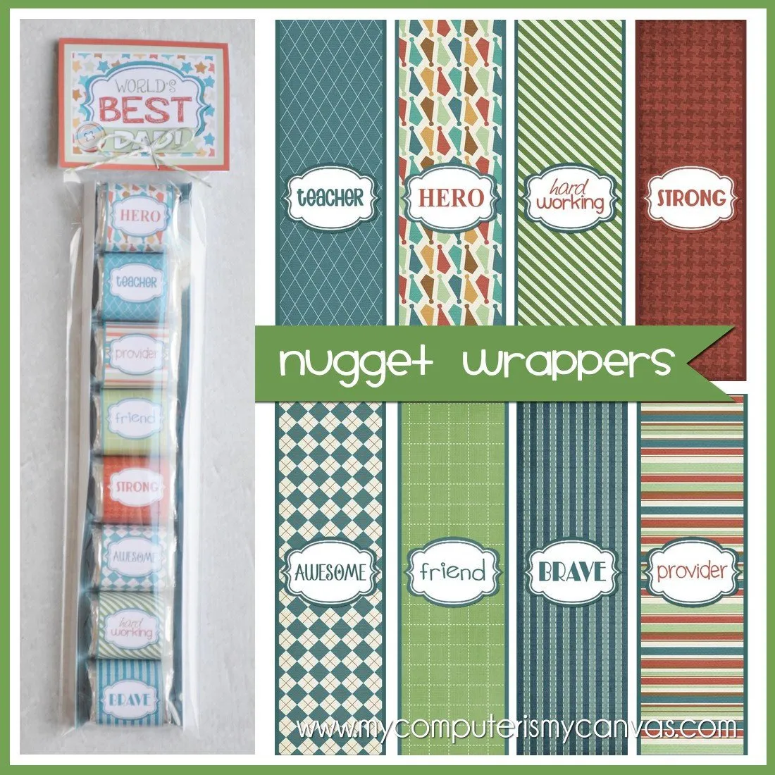 Father's Day Nugget Wrappers PRINTABLE