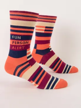 Fun Person Alert M-Crew Socks