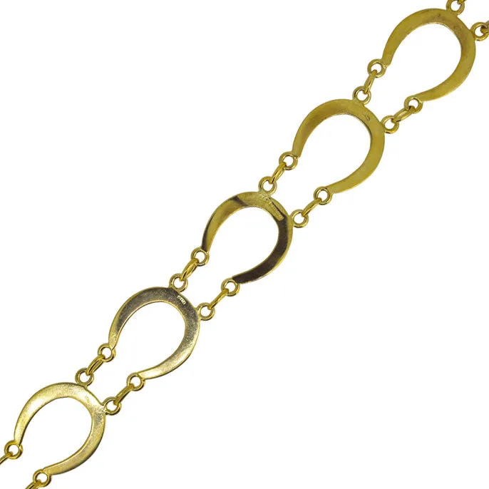 Gold Horse Shoe Bracelet