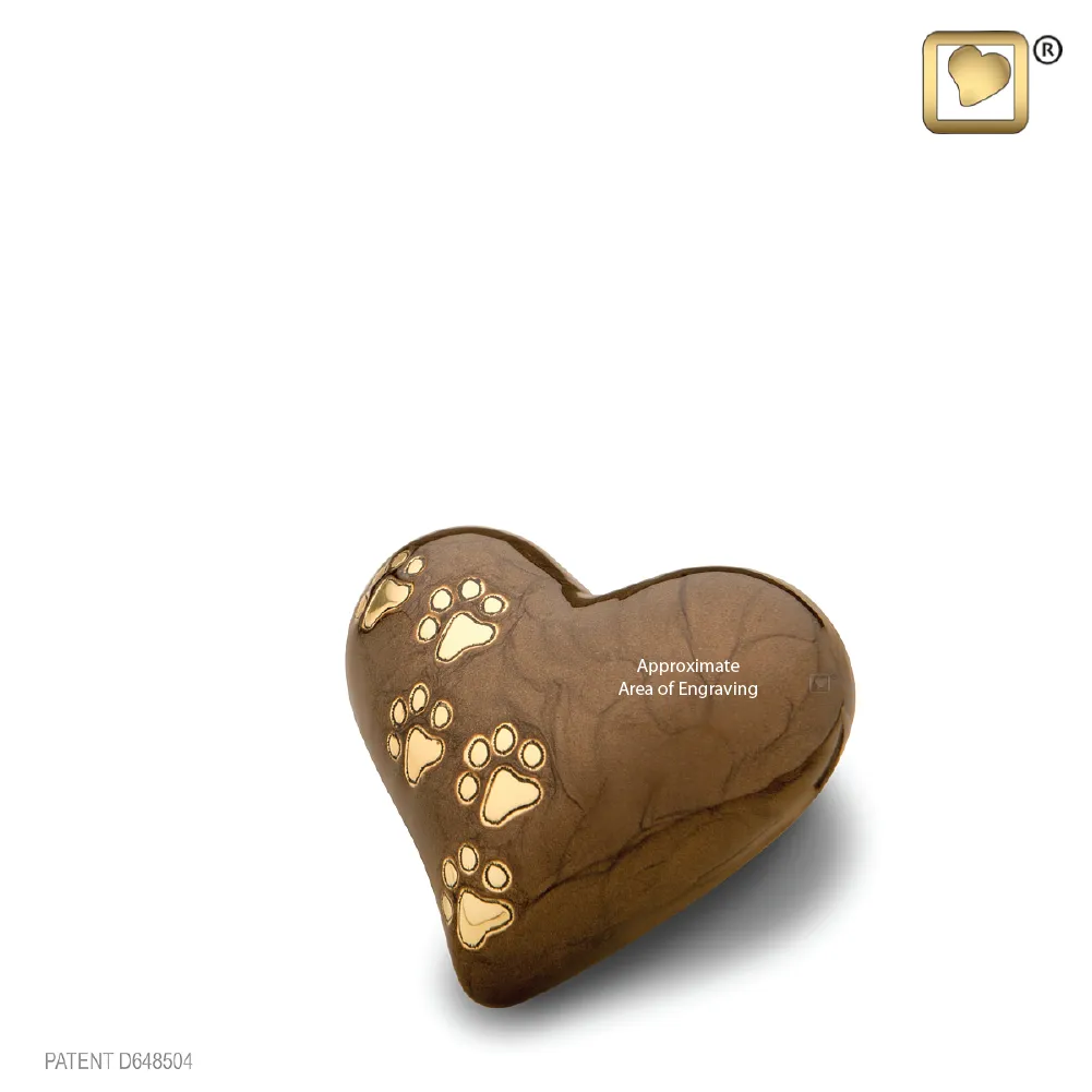 LovePaws™ Pearlescent Bronze (Keepsake Heart) - P639K