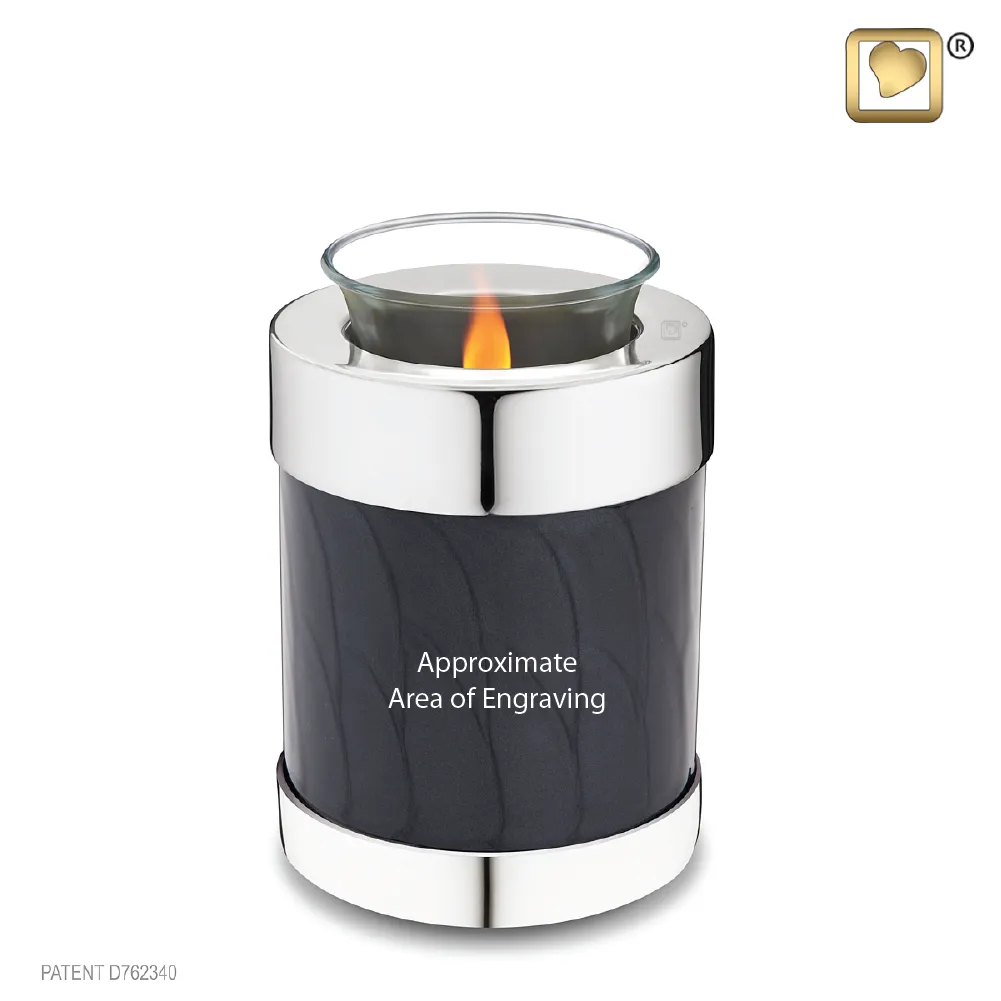 Midnight Pearl Silver (Tealight Urn) - T666