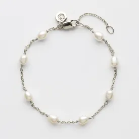 Organic Pearl Infinity Bracelet