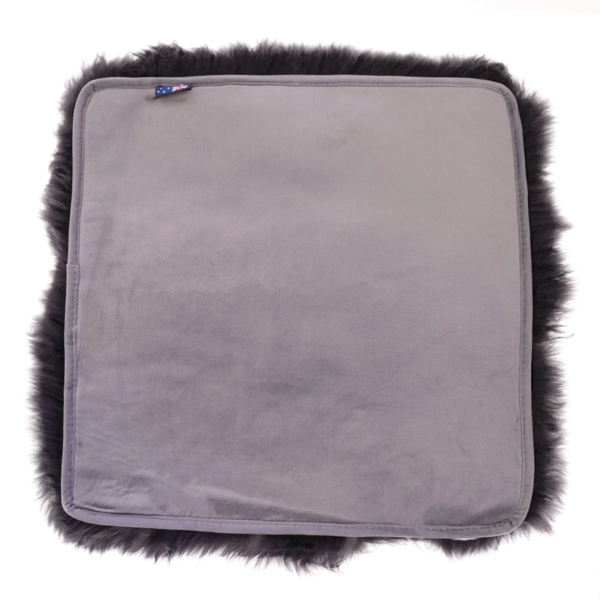 Sheepskin Chair Mats - Dark Grey Square (50 x 50cm) - Australian Merino Sheepskin Seat Mats