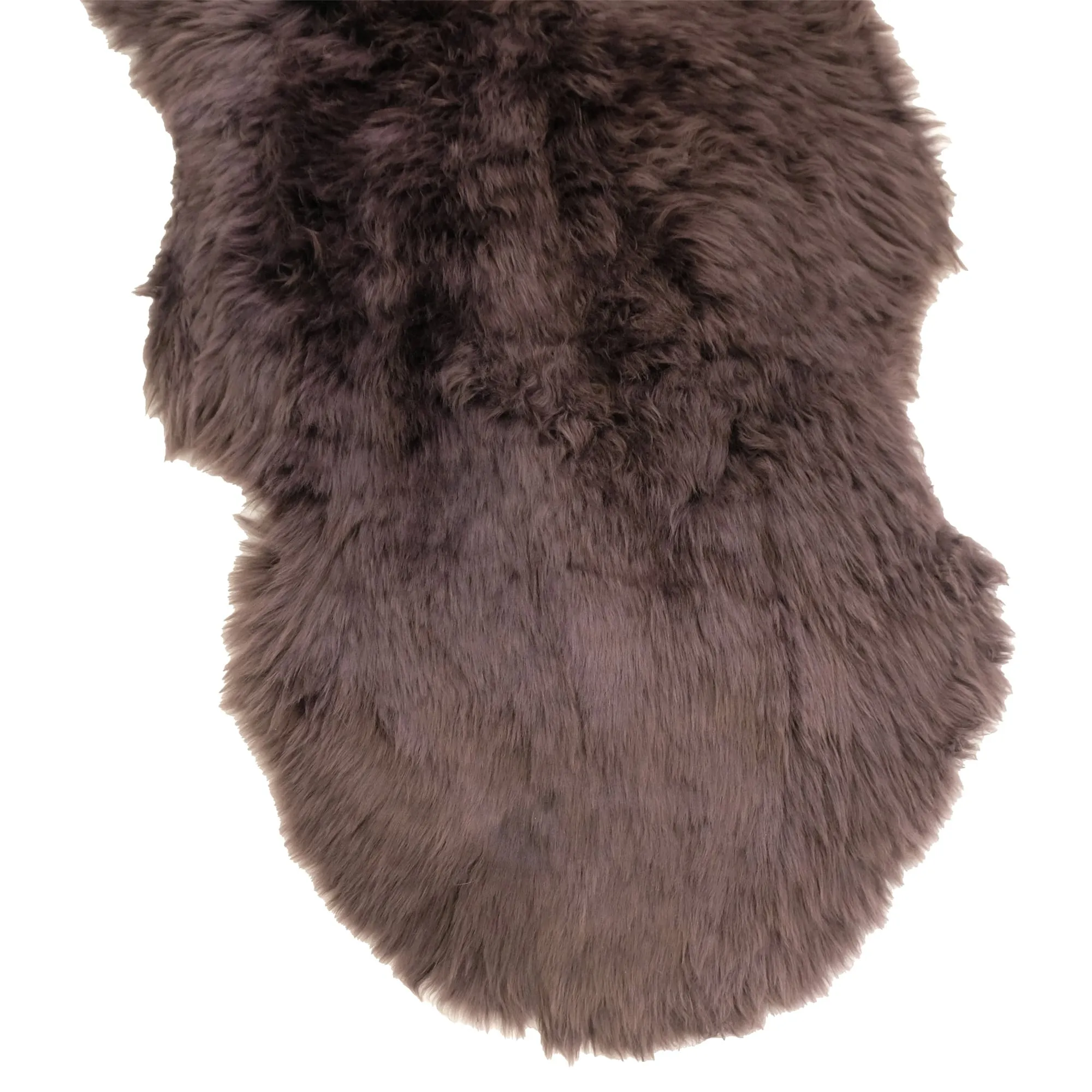 Sheepskin Rug - Chocolate - Super Double Length (200x60-65cm) - Long Wool Australian Merino Sheepskin