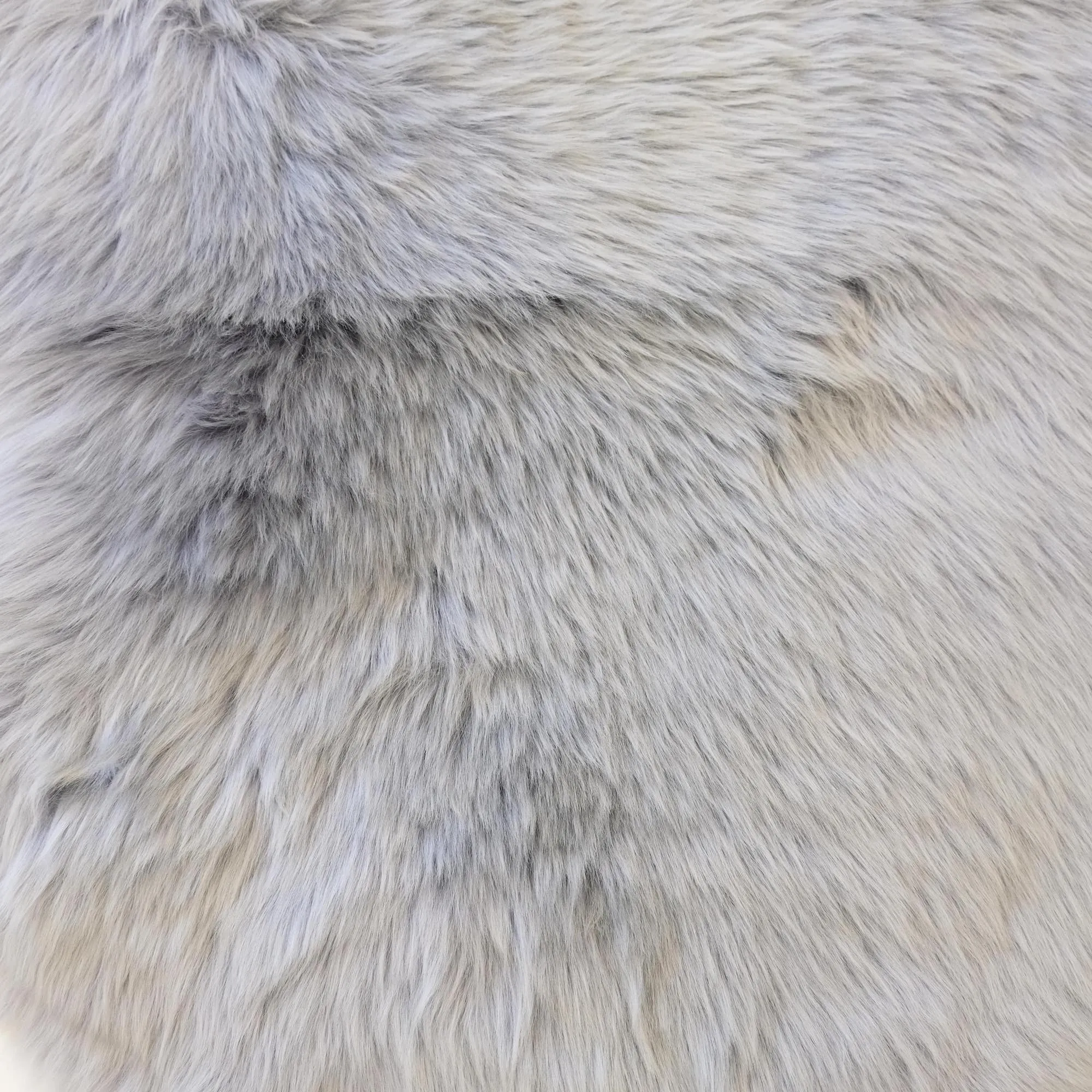 Sheepskin Rug - Cloudy Grey - Super Double Length (200x60-65cm) - Long Wool Australian Merino Sheepskin