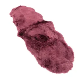 Sheepskin Rug - Plum - Double Length (180 X 65 cm) - Long Wool Australian Merino Sheepskin