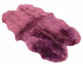 Sheepskin Rug - Plum - Quad 180 x 110cm - Long Wool Australia Merino Sheepskin