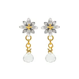 Spikey Flower Drop Earrings