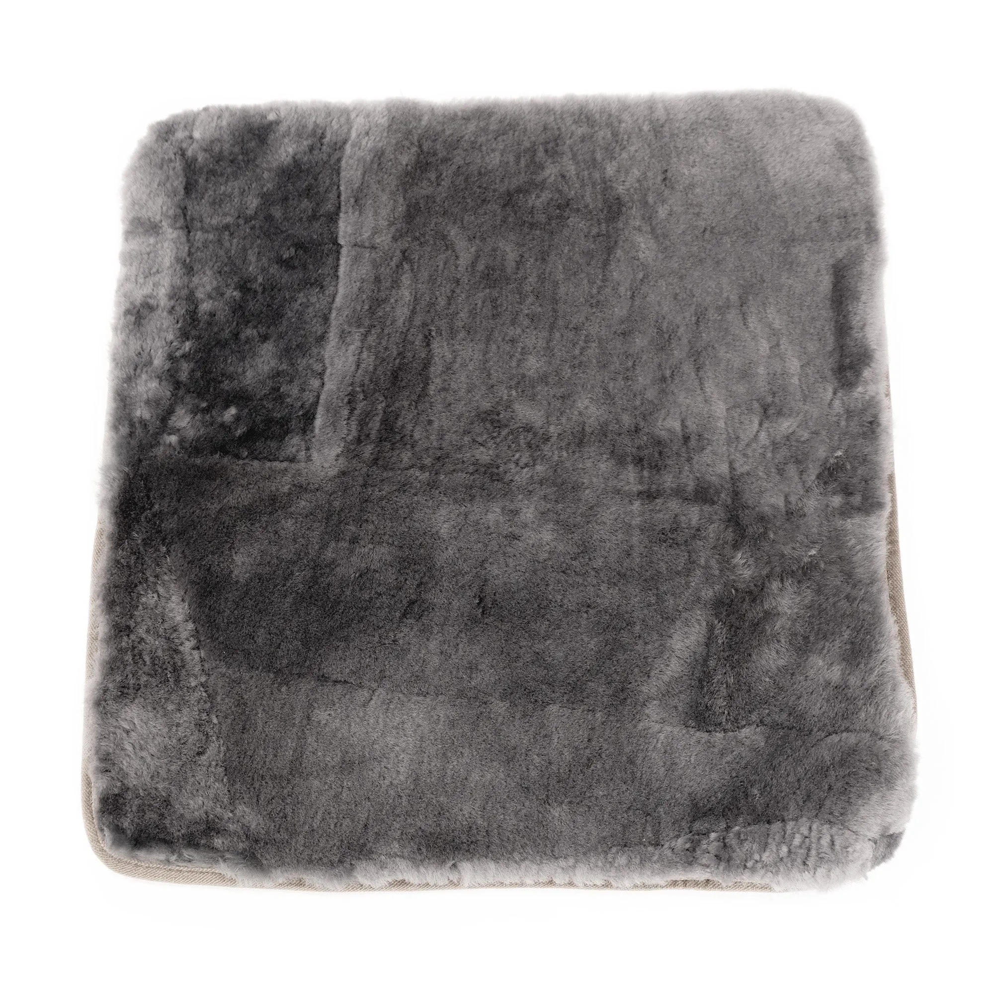 Square Sheepskin Mats - Flint Grey - Australian Merino Sheepskin Seat Mats (47 x 47cm)