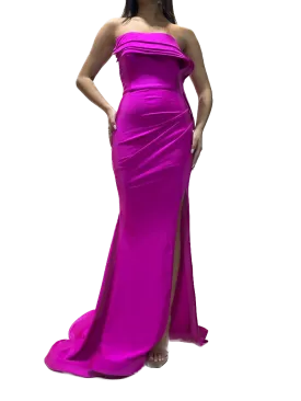 Strapless Gown with Detailed Neckline